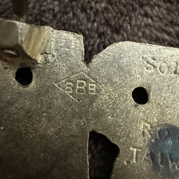 Vintage 1978 Baron Buckle Solid Brass Jerry Belt Buckle 4310 BBB 4.5”x2” - Picture 8 of 8